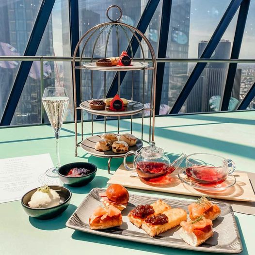 afternoon tea London - Searcys at the Gherkin